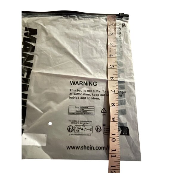 19~Mix Shein MANFINITY Clear Plastic Zipper Bags Reusable Storage For Clothing - Picture 3 of 7